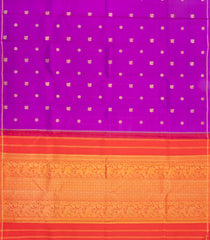 Purple Handloom Kanchipuram Silk Saree With Buttas-KA15696