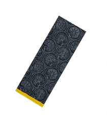 Black Printed Pure Silk Saree With Floral Motifs-PS0831