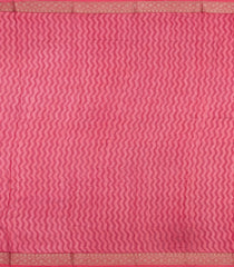 Pink Printed Chanderi Cotton Saree With Zari Border-CC1559