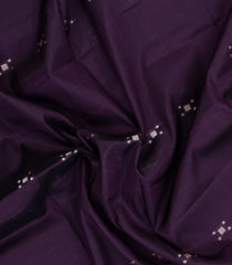 Dark Purple Handloom Soft Silk Saree With Square Buttas-SO4693