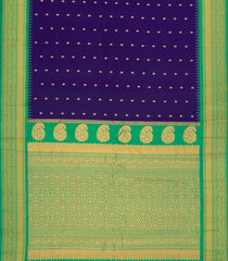 Purple Handloom Gadwal SICO Saree With Cotton Body & Silk Border-GA0322