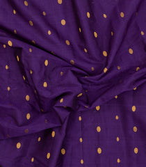 Purple Handloom Gadwal Silk Cotton Saree With Buttas-GA0331