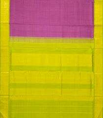 Lilac Handloom Korvai Kanchipuram 9 Yards Silk Saree With Checks-KA13384