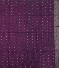 Magenta Woven Synthetic Dupion Saree With Floral Buttas & Contrast Pallu-SY0519