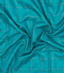 Cyan Woven Kota Silk Saree With Zari Checks-KO1056
