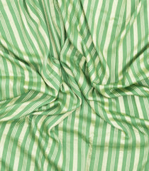 Cardamom Green Woven Banarasi Khaddi Georgette Silk Saree With Stripes-BE1935