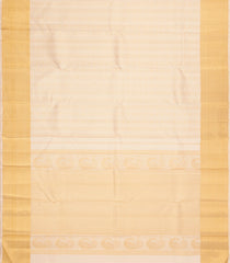 Cream Handloom Kanchipuram Silk Saree With Floral Motifs-KA15729
