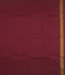 Maroon Handloom Korvai Kanchipuram Rising Border Silk Saree With Zari Buttas-KA16715