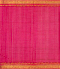 Grey Handloom Korvai Silk Cotton Saree With Checks & Contrast Border-SC3871