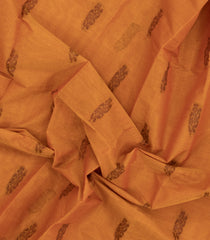 Peach Woven Rasipuram Cotton Sari With Buttas-RA2609