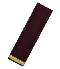 Dark Maroon Woven Mysore Silk Saree With Zari Border-MS3337
