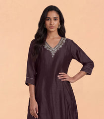 Chocolate Brown Festive Anarkali Set-RC5648