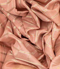 Light Peach Handloom Chirala Silk Cotton Saree With Annam Motifs-Light Peach