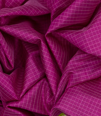 Pink Handloom Chirala Silk Cotton With Checks-Pink