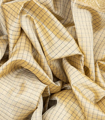 Taupe Handloom Chirala Silk Cotton With Checks-Taupe