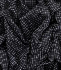 Black Handloom Chirala Silk Cotton With Checks-Black