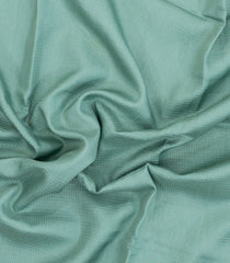 Turquoise Woven Blended Viscose With Zari Checks-BL5565