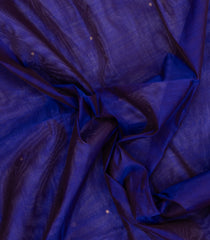 Violet Handloom Silk Cotton Saree With Zari Buttas & Contrast Border-SC4797