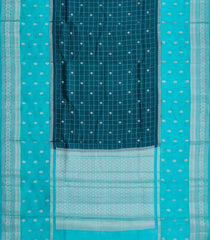 Teal Woven Banarasi Poona Silk Saree With Checks & Buttas-BP1020