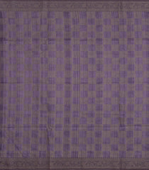 Lilac Printed Synthetic Silk Tussar Silk Saree With Zari Border-SY0012