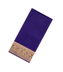 Purple Woven Art Dupion Saree With Meena Floral Border-BL5928