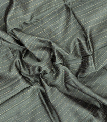Shadow Green Woven Dupion Silk Saree With Contrast Border-DS0647
