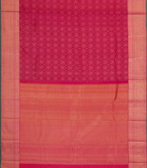 Pink Handloom Kanchipuram Silk Saree With Floral Jaal Motifs-KA14533