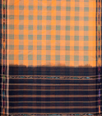 Peach Woven Kadappa Cotton Saree With Checks-KN0719