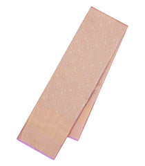 Light Peach Woven Tissue Silk Saree With Floral Zari Motifs-KA15571