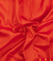 Red Handloom Kanchipuram Silk Saree With Zari Stripes & Motifs-KA16161