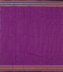 Purple Handloom Kanchi Cotton Saree With Annam Chakaram Buttas-KC1569