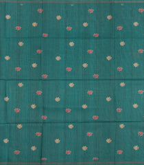 Green Printed Synthetic Tussar Silk Saree With Contrast Border-SY0108