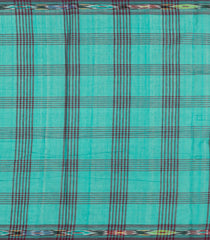 Turquoise Woven Kadapa Cotton Saree With Checks-KN0709