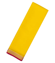 Yellow Woven Mysore Crepe Silk Saree With Contrast Border-MS3176
