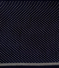 Midnight Blue Printed Modal Silk Saree With Zari Pallu-PS0733