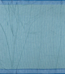 Indigo Printed Synthetic Linen Saree With Floral Motifs-SY0197