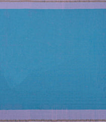 Sky Blue Handwoven Bengal Cotton Saree With Floral Buttas-BG1490