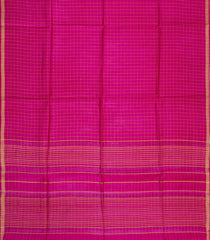 Pink Woven Tussar Silk Saree With Checks-TU3517