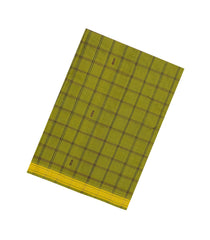 Leafy Green Woven Kadappa Cotton Saree With Checks-KN0760
