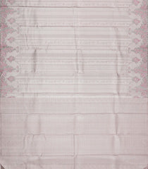 Lavender Handloom Kanchipuram Silk Saree With Meena Floral Motifs-KA15568