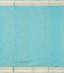 Turquoise Handloom Maheswari Silk Cotton Saree With Buttas-SC4139