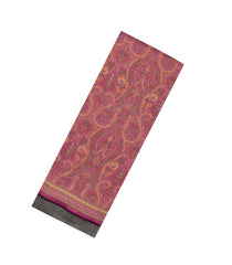 Dusty Pink Woven Pure Silk Saree With Printed Pashmina Motifs