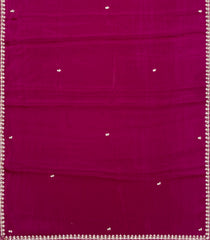 Magenta Woven Art Tissue Saree With Mirror Work & Embroidered Selvage-BL4652