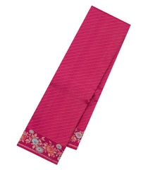 Magenta Handloom Kanchipuram Silk Saree With Meena Floral Border-KA15759