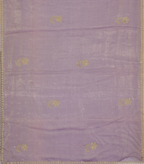 Lavender Woven Blended Organza Tissue Saree With Embroidered Motifs-EN1913