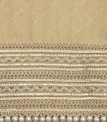 Taupe Woven Synthetic Blended Saree With Embroidered Border-EN1998