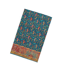 Blue Woven Pashmina Silk Saree With Meena Floral Motifs -EN1780