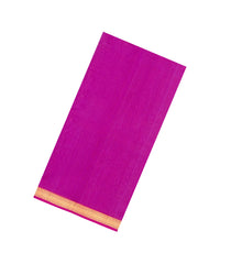 Pink Handloom Maheswari Silk Cotton Saree With Zari Border-SC4933