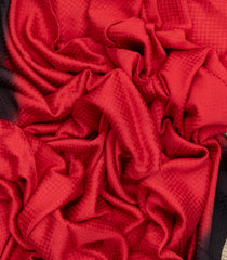 Red Woven Mysore Silk Saree With Tie & Dye Border-MS3066