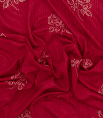 Crimson Woven Synthetics Dola Silk Saree With Zari Border-BL5258